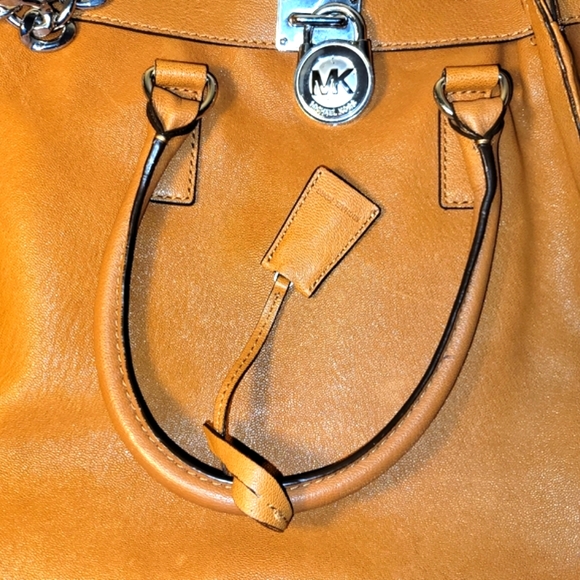 Michael Kors Large Hamilton, tote handbag Leather, Luggage, Silver hardware. - Picture 9 of 13